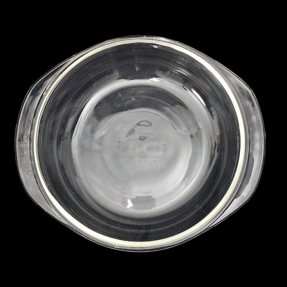 Pyrex Clear Glass Round Oven Roaster Mixing Bowl Casserole Baking Dish 9.5